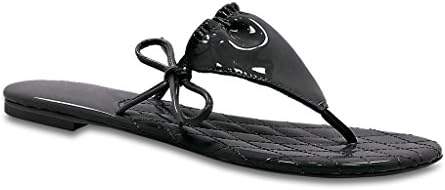 Luxtrada Women's PURE Leather Bikini Thong (9US / 39.5EU, BLACK - PURE Diamond)
