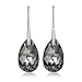 LadyColour Black Swarovski Crystals Earrings, Mothers Day Gifts for Mom, Gifts for Wife, Gifts for Grandma, Gifts for Sistr, Fashion Jewelry for Women, Dangle Pierced Earrings, Mothers Day Earrings