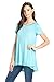 Frumos Womens Tunic Short Sleeve Long Tunic Top Made In USA