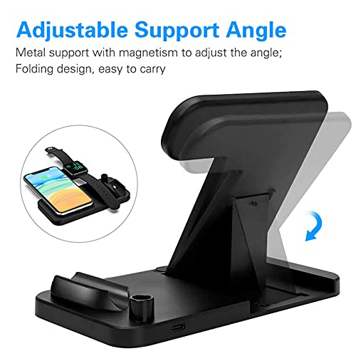 Wireless Charger Dock 4 in 1 Fast Charging Station, iKALULA Nightstand