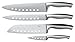 Ozeri 5 Piece Knife and Sharpener Set with Japanese Stainless Steel Slotted Blades, Stainless Steel