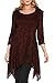 Kaktus Women's Asymmetrical Embroidered Paisley Tunic (Plus Size Available)