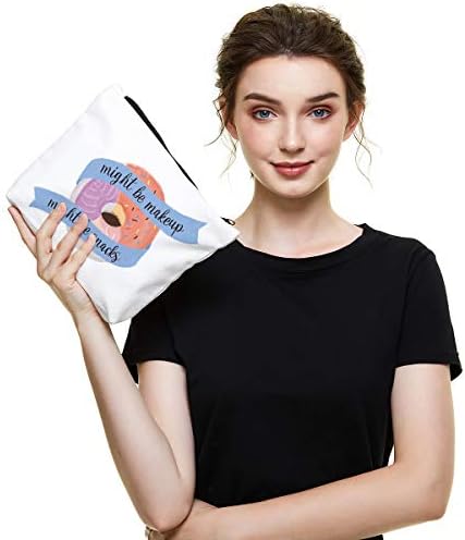 Funny Makeup Cosmetic Bag Zipper Pouch | Cute Might Be Makeup Might Be Snacks Cosmetic Travel Bag Toiletry Make-Up Case Multifunction Pouch Gifts for Women Girls Friend Mom Sister Teens 5 Funny Makeup Cosmetic Bag Zipper Pouch | Cute Might Be Makeup Might Be Snacks Cosmetic Travel Bag Toiletry Make-Up Case Multifunction Pouch Gifts for Women Girls Friend Mom Sister Teens