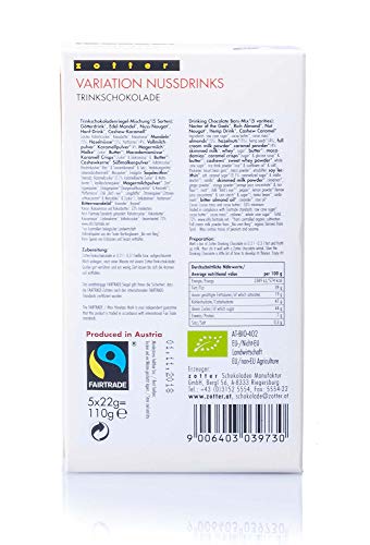 Zotter BIO Trinkschokolade Variation Nussdrinks 1x110g – Bild 4
