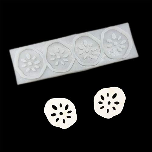 Lotus Root Flake Silicone Mold, Fondant Cake Mold, Chocolate Candy Mold,Soap Mold,Candle Molds, Crafting Jewelry Polymer Clay Mould - Thumbnail 4