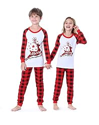 Benaive Matching Family Christmas Pajamas Set