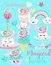 Sketchbook: A Cute Magical Aqua Kawaii Japanese Sweets Theme Large 8.5
