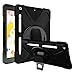 iPad 10.2 2019 Case, iPad 7th Generation Case, [Apple Pencil Holder] [Hand Strap] 360 Degree Rotating Kickstand Full-Body Impact Protective Case for Apple iPad 7th Generation 10.2 Inch 2019 (Black)