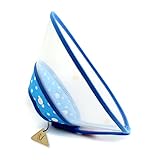 Dog Cat Vet Elizabethan Collar Cone Wound Healing Brace Blue L size