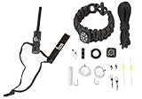 TaskSurvival Paracord Bracelet Survival Gear Kit and Fire Starter - with Compass, Whistle, and Fishing Tackle