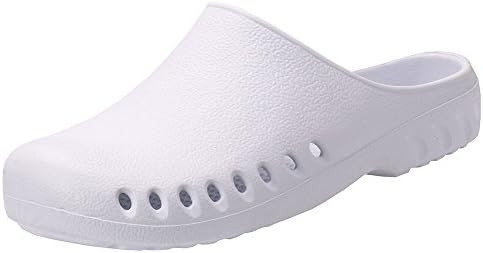 COOGA Ultralite Women's Comfy Nursing Clogs No Smell Breathable Garden Shoes White 7.5/8.5 B(M)