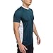 Mens UV Rashguard Swim Shirt Short Sleeves UPF 50+ Anti-Microbial Sunburn Protection No Fading
