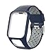 Compatible Tomtom Spark 3 / Runner 2 3 / Golfer 2 Watch Band Replacmenr Silicone Straps Wristband Sport Band for Tomtom Runner 2 3 and Tomtom Spark 3 GPS Fitness Watch (Navy&Gray)