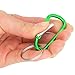 QY 10PCS 1.91 Inch Long Colored Spring Snap Hook Rings Aluminum Alloy Keychain Clip Buckle With Keyring D Shape