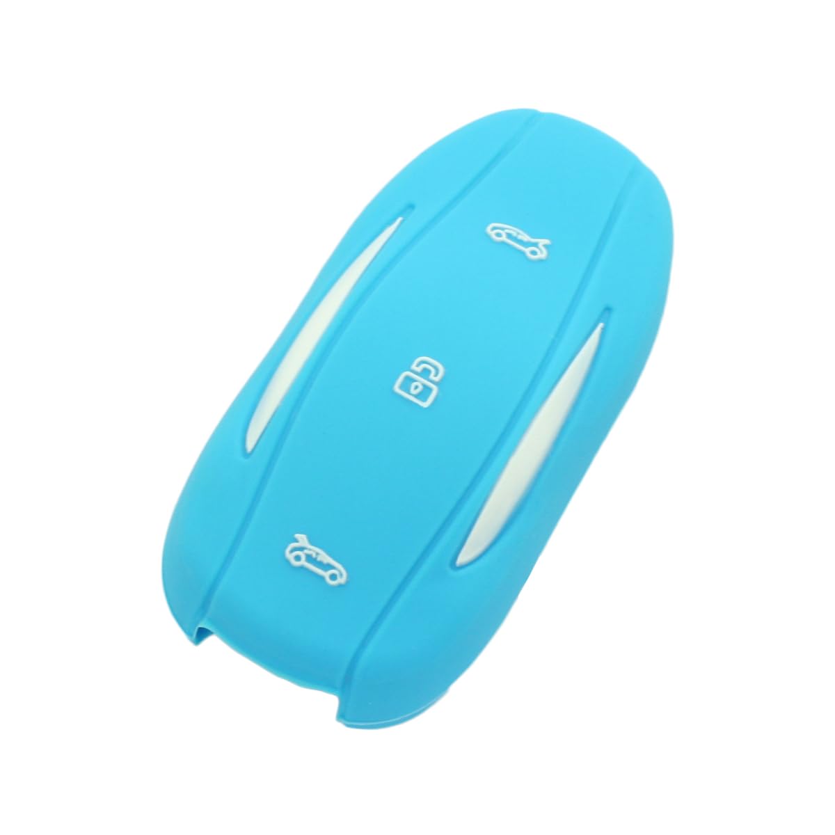 BROVACS Silicone Cover Protector Case Holder Skin Jacket Compatible with TESLA 3 Button Remote Key Fob CV2690 Light Blue