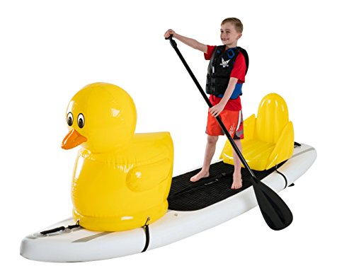 Stand Up Floats DU1 Inflatable Toy Duck and seat Easily attaches to Any SUP Paddle Board with Removable Universal Harness, Yellow, Large, by - Thumbnail 4