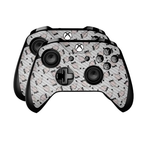 Carbon Fiber Skin Compatible with Microsoft Xbox One Controller (2 Pack) - Rain…