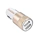 Generic 5V 2.1A Dual USB 3.0 Travel Wall Adapter Fast Car Charger Lightning cable Set (Golden)