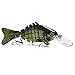 Bass Fishing Lure Swimbait Hard Lures- Rattling Trap Lure with Multi Segments and 2 Trebles Hooks 1/2-Ounce 4.4-Inch(Green)