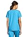 WonderWink Women's Charlie 5 Pocket Y-Neck Wrap Top, Malibu Blue, Small