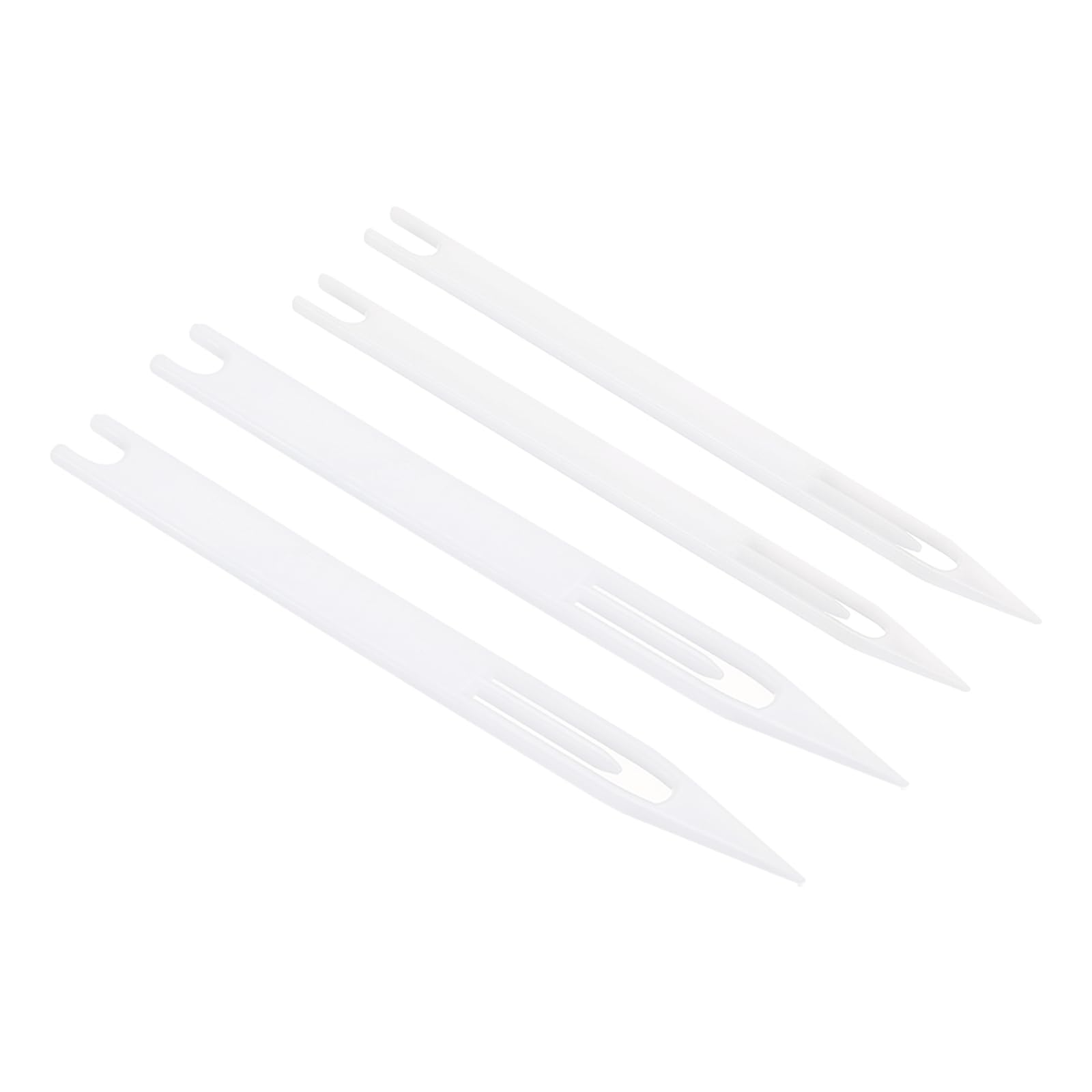 PATIKIL Fishing Net Repair Kit, 4 Pcs Plastic Fishing Net Sewing Needles 1#，5# Fishing Netting Needle Shuttles for Fishing Net Repairing, White