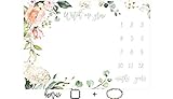 Baby Milestone Blanket Girl Boy Months Years Growth Track - Newborn Infant Photo Prop Shoots Backdrop Kids Swaddling Wrap Baby Shower Gift with Monthly Yearly Numbers for Photography Background