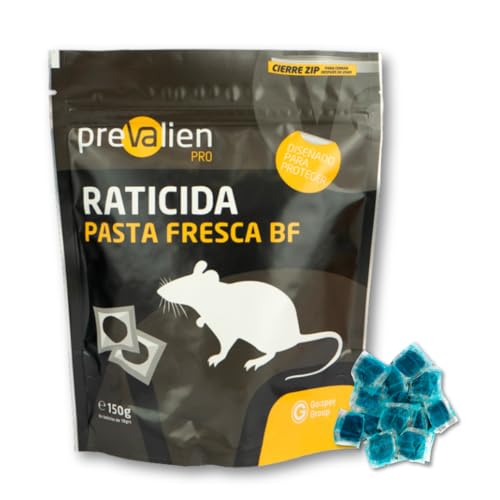 Prevalien Fresh Pasta BF 150g - Brodifacoum 0.0025% - High Palatability - For Rats and Mice - Ideal in Severe Infestations - Aluminized Bag with Zip Closure