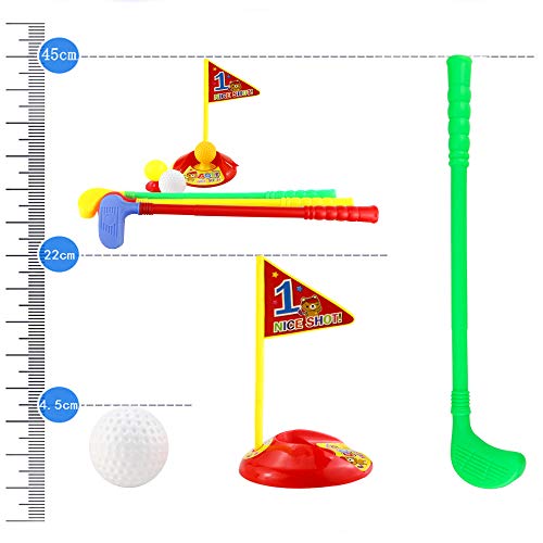 Twdrer Plastic Golfer Toy Toddler Golf Game Toy Set,Educational Golf Clubs Toys for Toddlers,Kids,Children