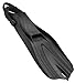 SCUBAPRO GO Travel Scuba Diving Fin for Snorkeling and Swimming, Black Fin with Black Bungee Open Heel Strap, XL