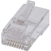 Ideal Electrical RJ-45 Modular Plug Connector, 85-362, CAT6 | 8P8C single-piece modular plugs terminate CAT6 twisted-pair cable rated to 250 MHz. 50-count pack for cable work.