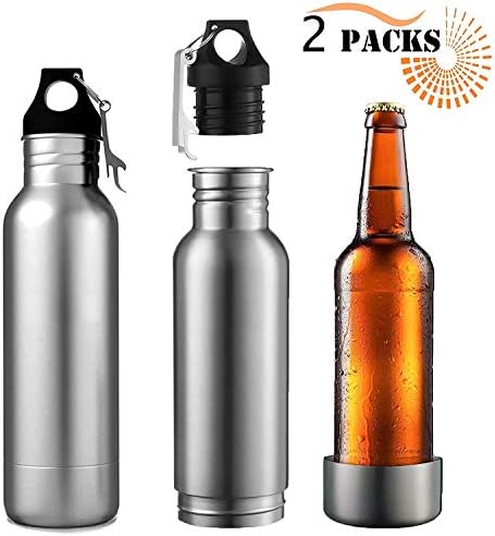 Beer Bottle Insulator (2 Pack), Stainless Steel Beer Bottle Holder, Bottle Keeper for Beer, Bottle Beer Holder, a great beverage cooler