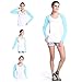Women Golf Cooling Shawl - Premium Lycra, Breathable Ladies Arm Sleeve Shrug- MH（M,Blue）