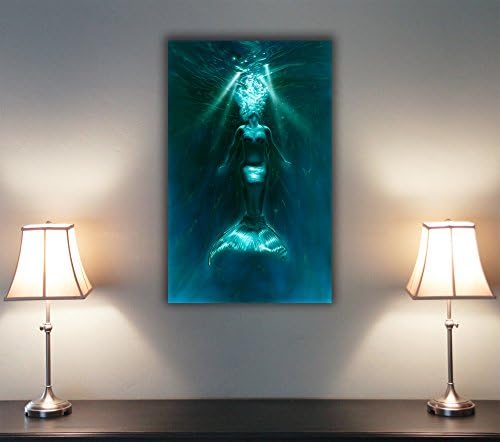 Mermaids "Exhale" Limited Edition 16x24 Giclee Canvas Art Gallery Wrap Mermaid Wall Art Official Fine Art Print by Noah Fine Art