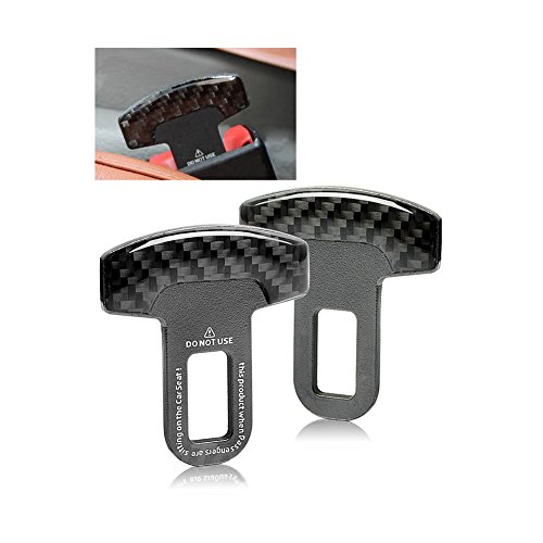 Buy TCarbon® 2pcs of Pack Real 3k Highlight Polish Carbon Fiber Car Seat Belt Buckle Null