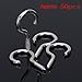 CJESLNA 50pcs Screw Hook Eye Silver