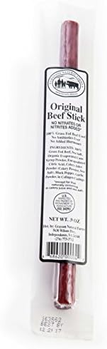 Grayson Farm 100% Grass Fed Beef Sticks – Direct from Farm, Grass Finished, No Hormones, No Antibiotics, No Nitrates, Gluten Free, No MSG, (Original, 1)