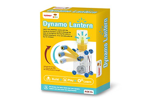 Tenergy Odev Educational STEM Building Toy Hand Cranked Power Generator Light Bulb - Dynamo