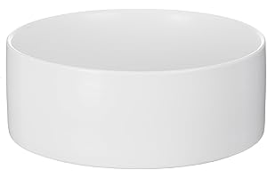 Welloyed 8'' Ceramic Dog Bowl - 70Oz Classic Dogs Food & Water Bowl for Medium and Large Breeds, Heavy-Duty Non-Slip Dog Dish, Food Grade Stoneware Pet Bowl, Dishwasher & Microwave Safe, White