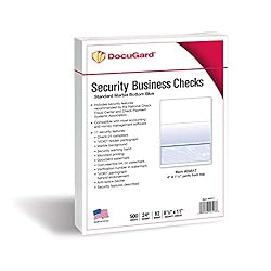 DocuGard Blue/Green Prismatic Bottom Check, 8.5 x