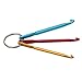 Yesido. 3pcs Portable Aluminum Handle Crochet Hooks Knitting Needles Weave Yarn Set, Multi-color Mixed Needles