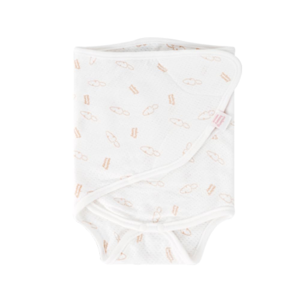 Photo 1 of [Malang Honey] 100% Organic Swaddle Strap (Suit Type) for Newborn Baby - Real Mesh (Spring, Summer, Autumn) Made in Korea (Carrot Beige, S)
