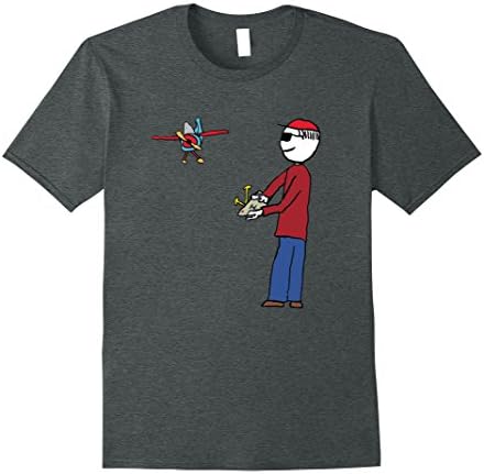 Mens RC Airplane Tee 3XL Dark Heather