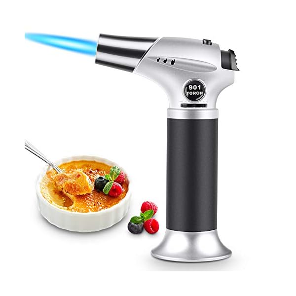 Blow-Torch-Professional-Kitchen-Cooking-Torch-with-Safety-Lock-Adjustable-Flame-Refillable-Mini-Blow-Torch-Lighter-for-Crafts-Cooking-BBQ-Baking-Brulee-Creme-DIY-SolderingButane-Gas-Not-Included Blow Torch, Professional Kitchen Cooking Torch with Safety Lock, Adjustable Flame Refillable Mini Blow Torch Lighter, for Crafts Cooking BBQ Baking Brulee Creme DIY Soldering(Butane Gas Not Included)