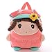 Gloveleya Kid's Angela Girl Cartoon Plush Backpack School Shoulder Bags Pink 10'' for Kids Under 5 Years Old