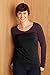 Fair Indigo Organic Pima Cotton V-neck Colorblock Tee