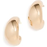 EF Collection Women's 14k Gold Jumbo Dome Hoop Earrings, Yellow Gold, One Size