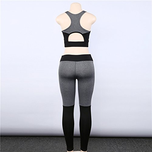 image for ShungHO Yoga Suit Set Women Sport Halter Yoga Vest Top Long Trousers O