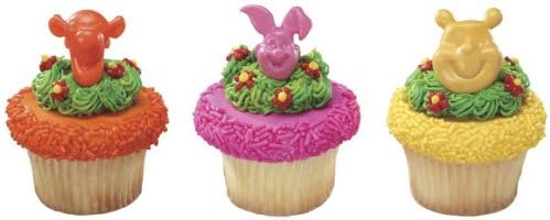 12 ct - Winnie the Pooh, Tigger and Piglet Cupcake Rings