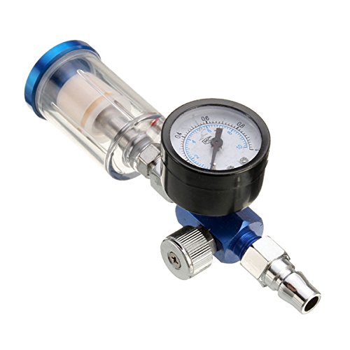 SENREAL Air Regulator with Pressure Gauge Scratch Doctor Spray Gun Air Regulator Gauge Air Filter