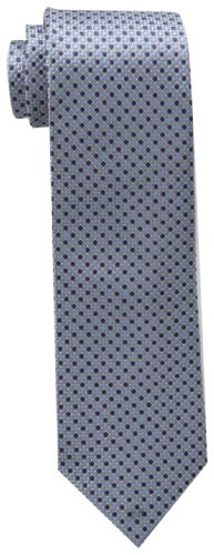 Tommy hilfiger men s core micro tie, silver, one size